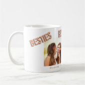 Mug Meilleurs amis blanc rose or besties BFF photo (Gauche)