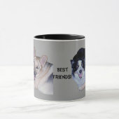 Mug Meilleurs amis Bordure Collie & Berger allemand (Centre)