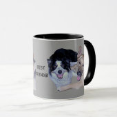 Mug Meilleurs amis Bordure Collie & Berger allemand (Devant droit)