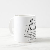 Mug Meilleurs amis Citation de script élégant moderne (Devant gauche)