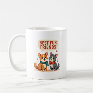 Mug Meilleurs amis en pelage Vintage Chat et Chien de