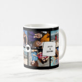 Mug Meilleurs amis Forever Photo Collage noir (Devant droit)