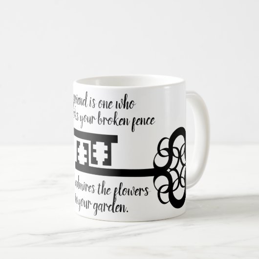 Mug Meilleurs amis Inspiration et Motivation Typo (Devant droit)