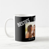 Mug Meilleurs amis noir argent besties photo (Gauche)