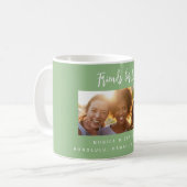 Mug Meilleurs amis noms de photo sauge vert (Devant gauche)