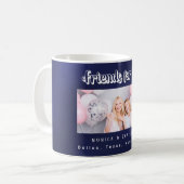 Mug Meilleurs amis noms photo marine bleu (Devant gauche)
