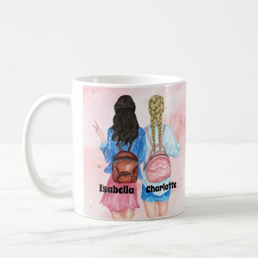 Mug Meilleurs amis personnalisés (Gauche)