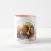 Mug Meilleurs amis photo pampas rose or rose floraux (Centre)