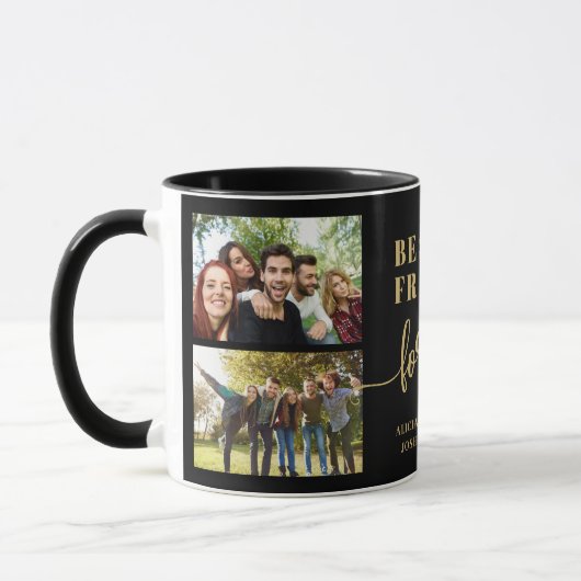 Mug Meilleurs amis pour toujours les noms de collage p (Gauche)