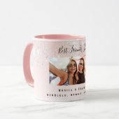 Mug Meilleurs amis pour toujours rose pâle parties sci (Devant gauche)
