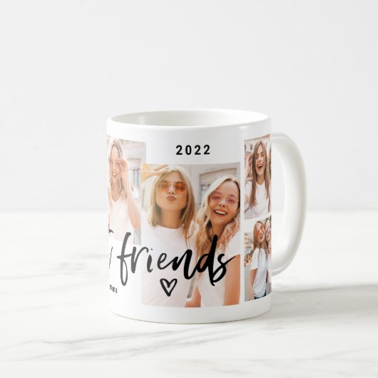 Mug Meilleurs amis | Script Décontracté et grille phot (Devant droit)