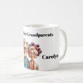 Mug Meilleurs grands-parents du monde - dessin animé e (Devant droit)