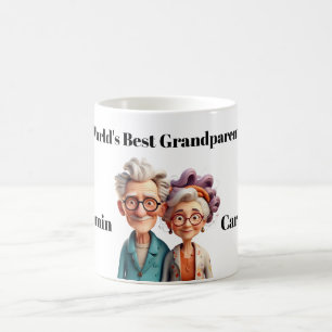 Mug Meilleurs grands-parents du monde - dessin animé e