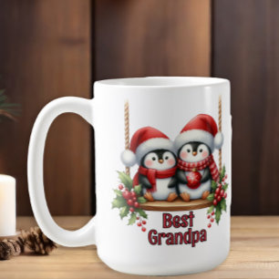 Mug Meilleurs Grands-Pères Manchots de Noël