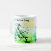 Mug Meilleurs Jours passés à pêcher Jours Pêcheur (Devant gauche)