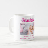 Mug Meilleurs noms de photo amis blanc rose (Devant gauche)