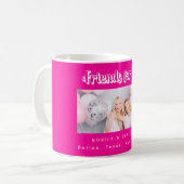 Mug Meilleurs noms de photo Amis chaud rose blanc (Devant gauche)