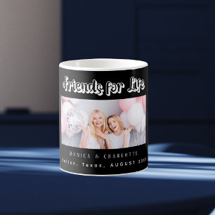 Mug Meilleurs noms de photo Amis noir blanc