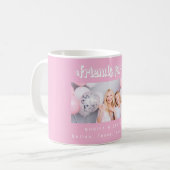 Mug Meilleurs noms de photos d'amis rose blanc (Devant gauche)