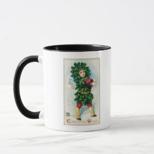 Mug Meilleurs vœux de Noël Homme en manteau vert