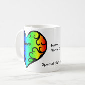 Mug Mel anniversaire victorien arc-en-ciel (Devant gauche)