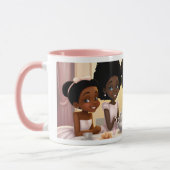Mug Melanated Princess Delight Whimsical Tea Party (Gauche)