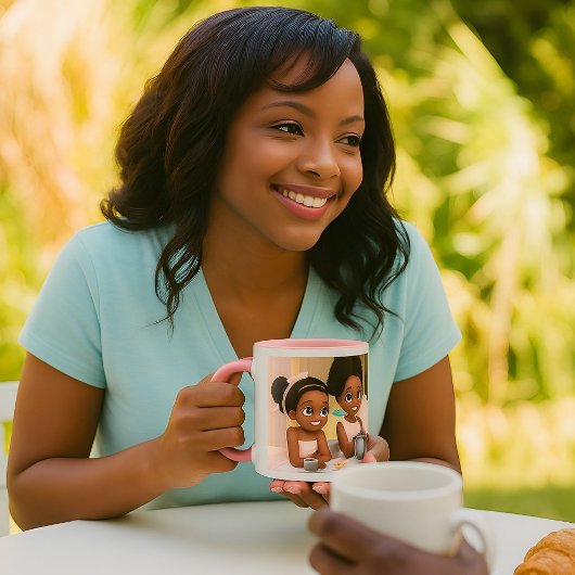 Mug Melanated Princess Delight Whimsical Tea Party