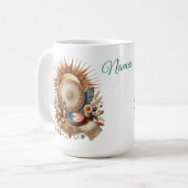 Mug Mélange bohème de couleurs, de fleurs et de thèmes (Devant gauche)