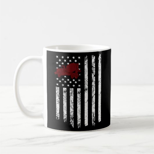 Mug Mélange de béton Drapeau américain Ciment patrioti (Gauche)
