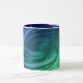 Mug Mélange De Couleurs Bleu Et Vert Doux Vortex (Centre)