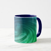 Mug Mélange De Couleurs Bleu Et Vert Doux Vortex (Devant droit)