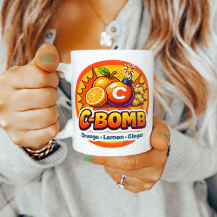 Mug Mélange de thé C-Bomb Citron Zesty Pop Art