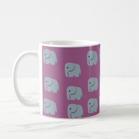 Mug Mélange d'éléphant gris (Gauche)