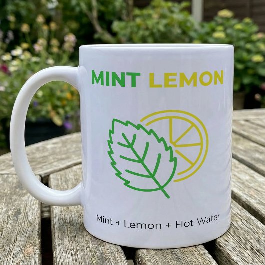Mug Mélange d'ingrédients simples pour thé à la menthe