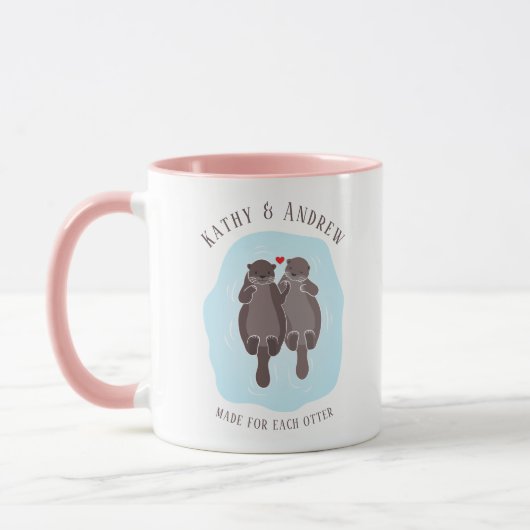 Mug Mélange fait pour chaque Otter Lui Son romantique (Gauche)
