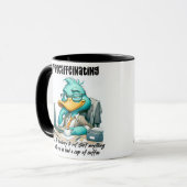 Mug Mélange parfait d'Humour et de café pour votre bur (Devant gauche)