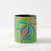 Mug Mélange Vert Psychedélique Abstrait Coloré (Centre)