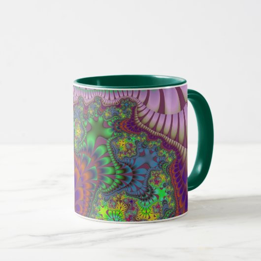 Mug Mélange verte et orange (Devant droit)