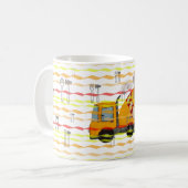 Mug Mélangeur concret jaune et rouge (Devant gauche)