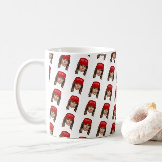 Mug Melania Trump MAGA Noël (Avec donut)