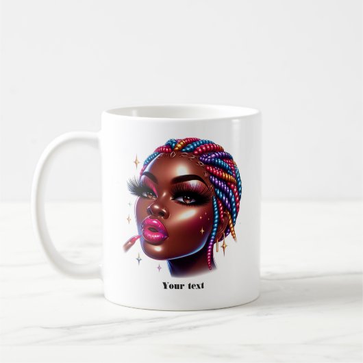 Mug Melanin Chic Africain Américain Urbain (Gauche)