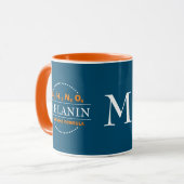 Mug MELANIN Formule gagnante Monogramme Turquoise (Devant gauche)