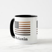 Mug Melanin USA Drapeau Afrique-Amérique Noire (Devant gauche)