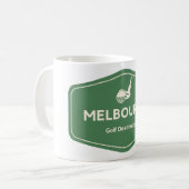 Mug Melbourne Australie - Golf Course Destination Logo (Devant gauche)