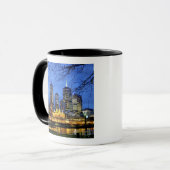 Mug Melbourne, Australie. Une vue nocturne sur (Devant gauche)