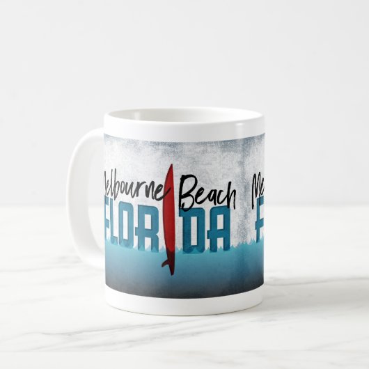 Mug Melbourne Beach Floride Surf Surf (Devant gauche)