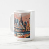Mug Melbourne poster vintage (Devant gauche)