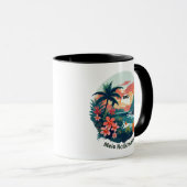 Mug Mele Kalikimaka Étiquette de l'île tropicale 2023 (Devant droit)