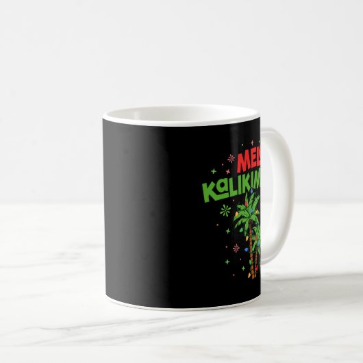 Mug Mele Kalikimaka Hawaiian Christmas Palm Tree Light (Devant droit)