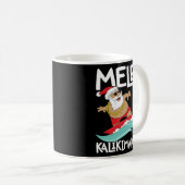 Mug Mele Kalikimaka Hawaiian Hawaii Surfing Père Noël (Devant droit)